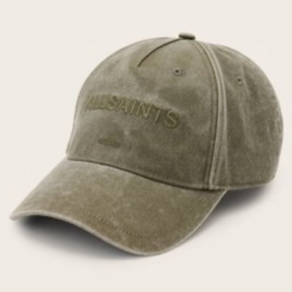 All Saints Green Logo Print Baseball Cap - Picture 1 of 8